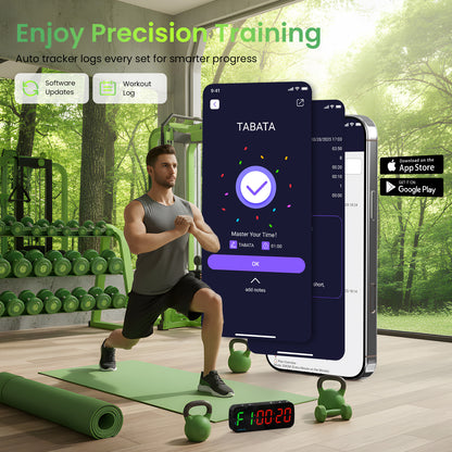 Slevio Portable Magnetic Gym Timer with App Control