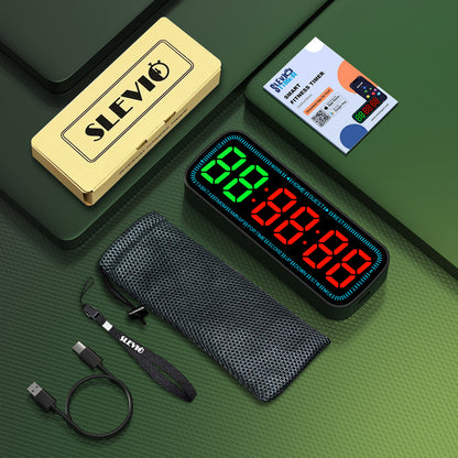 Slevio Portable Magnetic Gym Timer with App Control