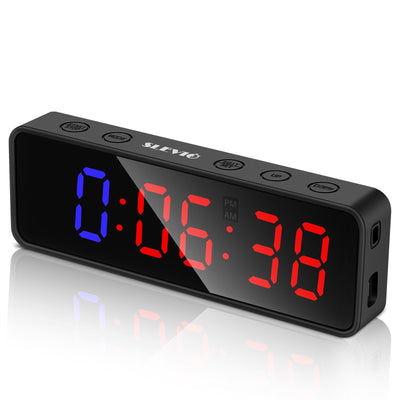 SLEVIO Portable Gym Workout Timer, Fitness Clock Built-in Magnetic