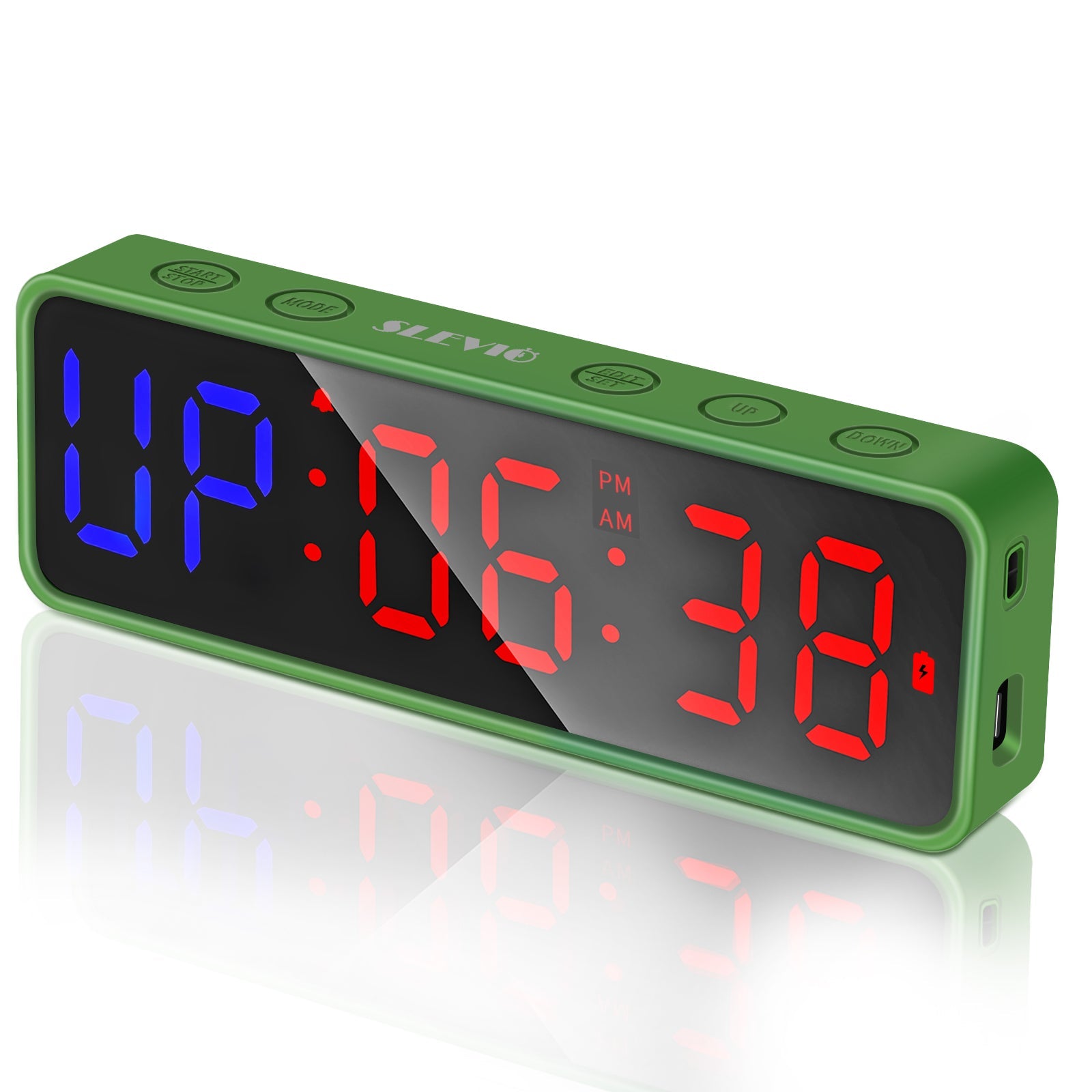 SIXRUN Gym Timer Klok Interval Timer Workout met SIXRUN Gym Timer Klok Interval Timer Workout met
